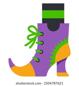 Ilustración de dibujos animados de Vector de zapatos de bruja de hadas aislados sobre un fondo blanco.