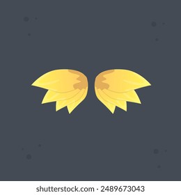 Fairy Yellow Wings Isolated Vector Design