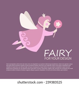 Fairy for your kid design. Vector illustration