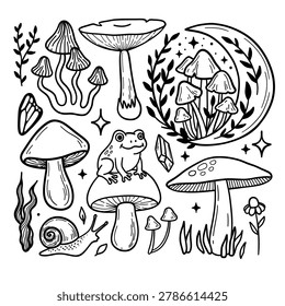 Fairycore Coloring Page Elements