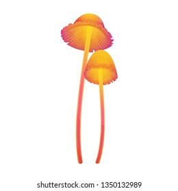Fairy-fly agaric on a white background, for illustrations and games. Vector.