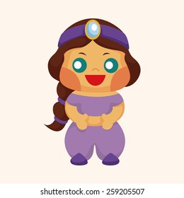 fairytale Aladdin story theme elements