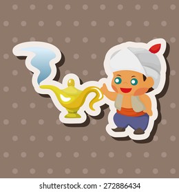fairytale Aladdin story theme elements