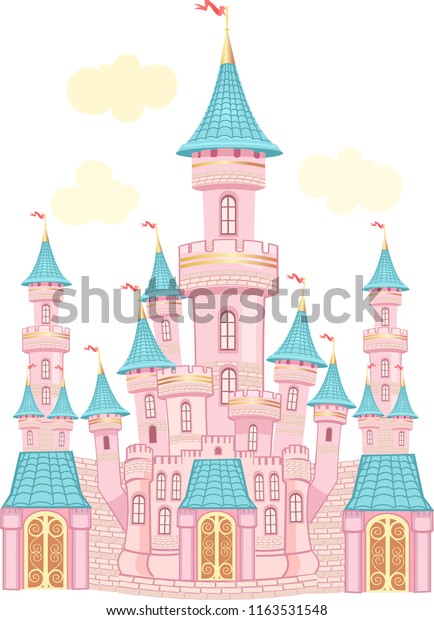 Fairytale Castle Stock Vector (Royalty Free) 1163531548 | Shutterstock