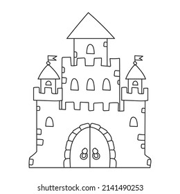 simple castle coloring pages