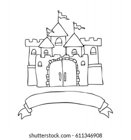fairytale castle doodle