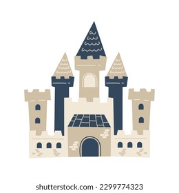 fairytale castle hand drawn style