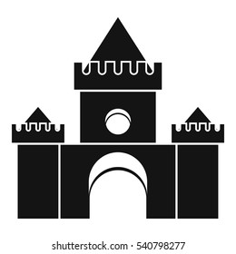 Fairytale castle icon. Simple illustration of fairytale castle vector icon for web