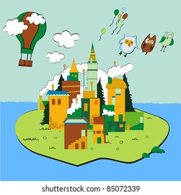 Fairytale castle on the island of