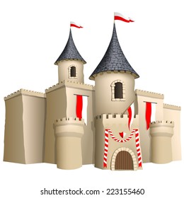 Fairy-tale Castle - Vector Illustration