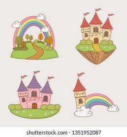fairytale castles set landscapes