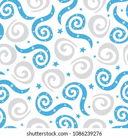 Fairytale cute seamless pattern. Color vector background. Illustration. Design for T-shirt, textile and prints.