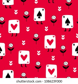 Fairytale cute seamless pattern. Color vector background. Illustration. Design for T-shirt, textile and prints.
