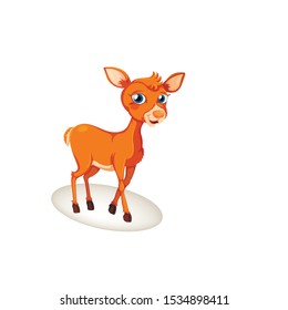 Fairytale deer on a white background.