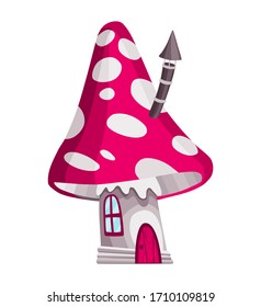 Fairytale house. Fantasy mushroom house. Housing