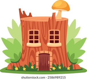 Fairytale house tree stump shape