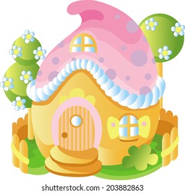 fairytale house vector illustration