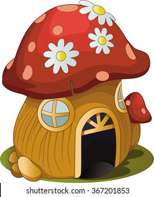fairytale house. Vector illustration of fairytale house. Gradient and solid fill only, no gradient mech.