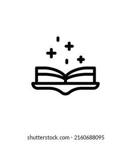Fairytale Icon. Line Art Style Design Isolated On White Background