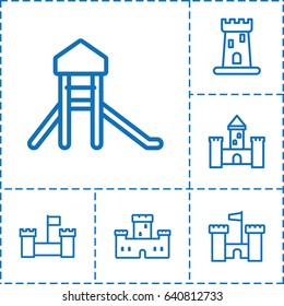Fairytale icon. set of 6 fairytale outline icons such as