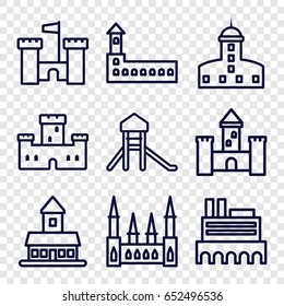 Fairytale icons set. set of 9 fairytale outline icons such as