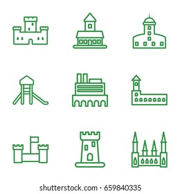 Fairytale icons set. set of 9 fairytale outline icons such as