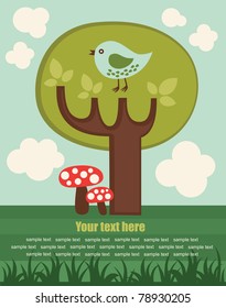 fairytale landscape. vector illustration