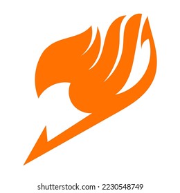 Fairytale orange element sign. Vector. All elements are isolated	