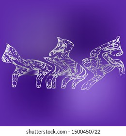 Fairytale ponies in the dance