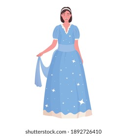 Fairytale princess cartoon design, Fantasy magic and medieval theme Vector illustration