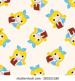 fairytale princess , cartoon seamless pattern background