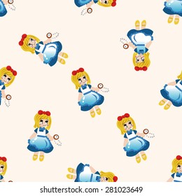 fairytale princess , cartoon seamless pattern background