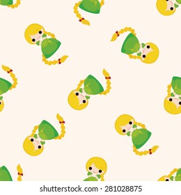 fairytale princess , cartoon seamless pattern background