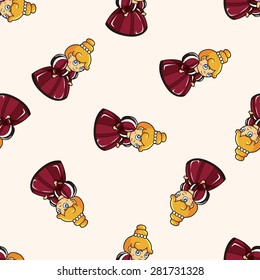 fairytale princess , cartoon seamless pattern background