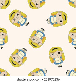 fairytale princess , cartoon seamless pattern background