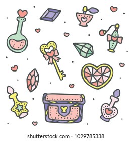 Fairytale princess fantasy elements.
