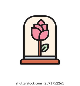 Fairytale Rose Icon Vector Illustration