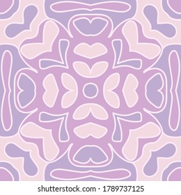 Fairytale seamless floral ornamental tile pattern. Abstract old ornament with lines outline. Floral motifs ethnic seamless pattern. Fabric print. Geometric shapes organic design.
