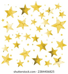 Fairytale Stars: Golden stars in a magical sky - a playful vector pattern that allows children to dream, play and explore