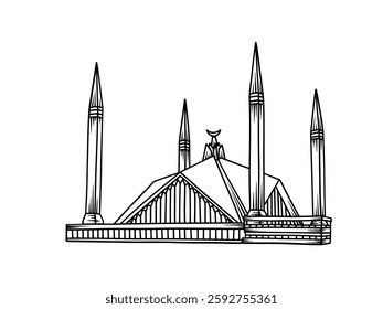 Faisal mosque situated in Pakistan's capital city Islamabad