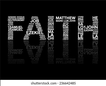 Faith From Bible Word, Graphic, Vector.