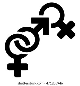 Faith Breach icon. Vector style is flat iconic symbol with rounded angles, black color, white background.