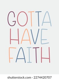 Faith Christian Jesus quote retro minimalistic handwritten typographic art on white background