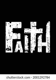 Faith Christian Typography Tshirt Design