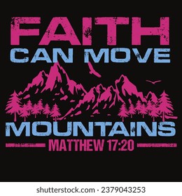 FAITH Color c82b79 bible verse vector illustration.