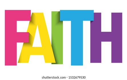 FAITH colorful vector typography banner