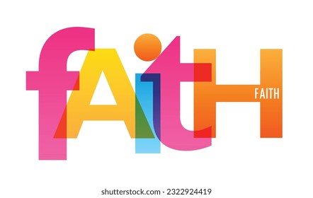 FAITH colorful vector typography banner