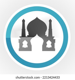 
Concepto religioso diseño de icono de mezquita dibujo vectorial 1