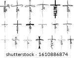 Faith cross vector set collection graphic clipart design