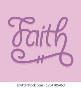 Faith Custom Word Font Typography